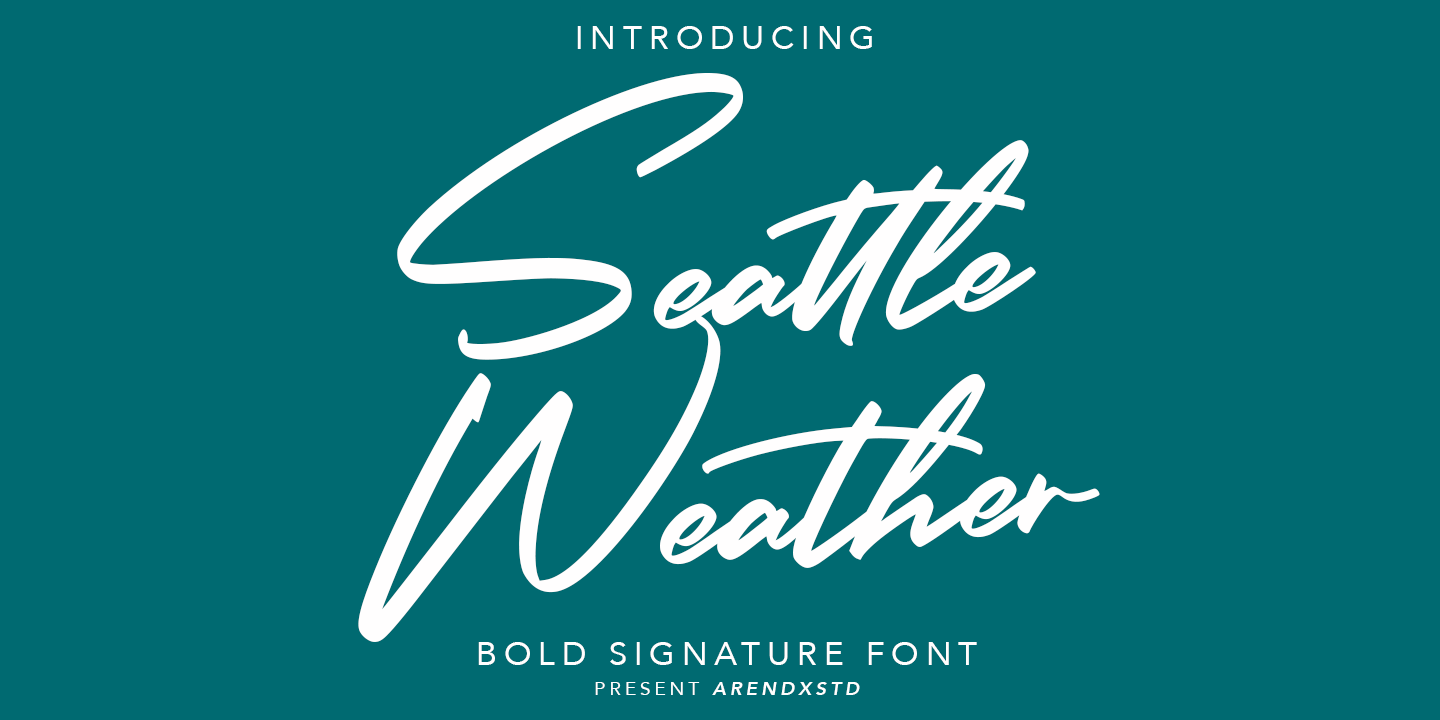 Schriftart Seattle Weather